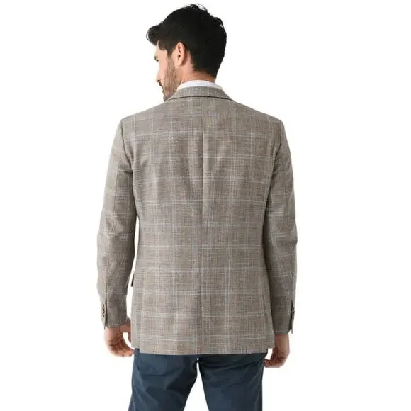 Peter Millar Crown Crafted Wool Sport Coat Blazer Men 44R Harrison Glen Plaid - Picture 8 of 16